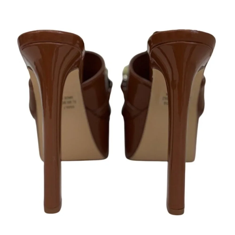 CATHY DIN / Kaiaa-7/ Platform / High Heels / With Chain Accent /Patent Leather /